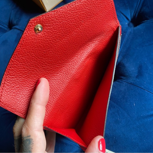 SOLD Authentic Louis Vuitton Cerise Monogram Canvas Pallas Compact Wallet Red - Picture 7 of 12